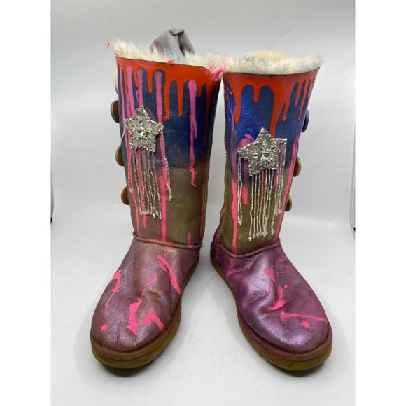 UGG Customized W/ Multicolor Trailblazer Boots - Picture 2 of 8